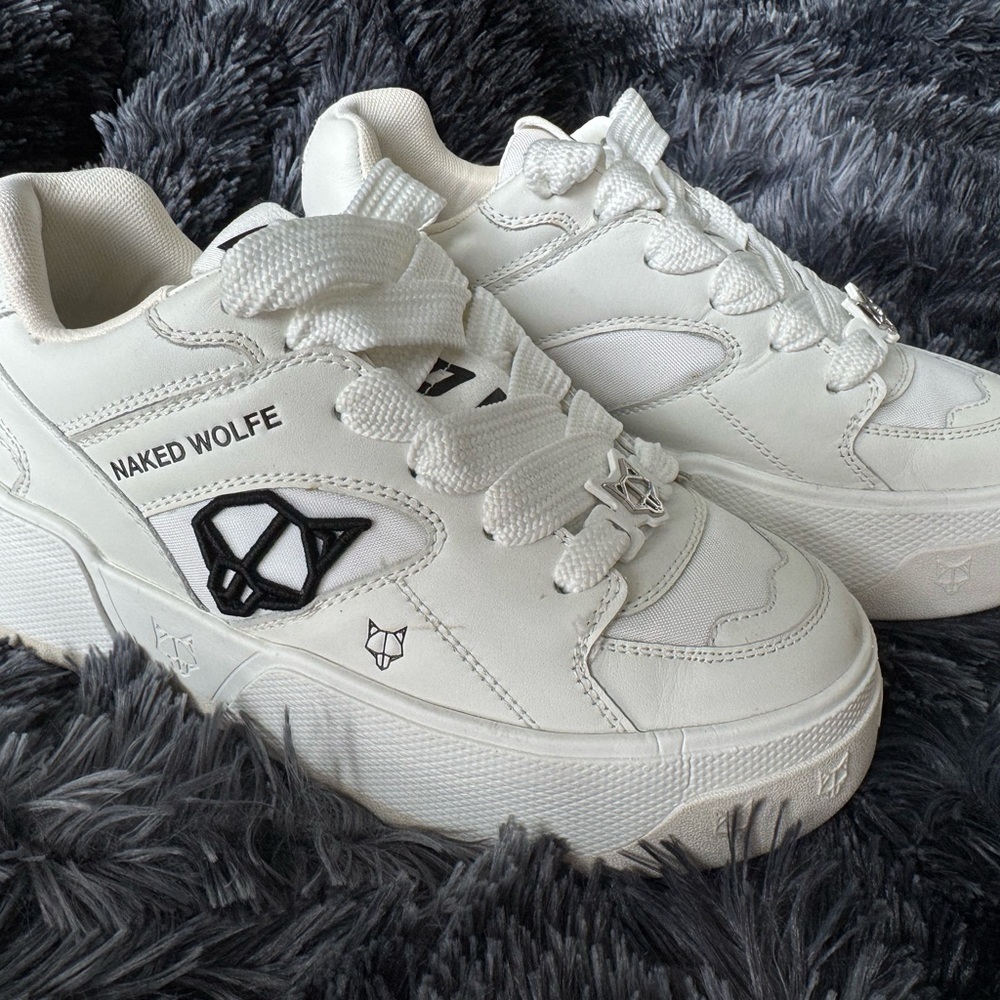 Naked Wolfe CRASH WHITE COW LEATHER Size 8 / EU 38